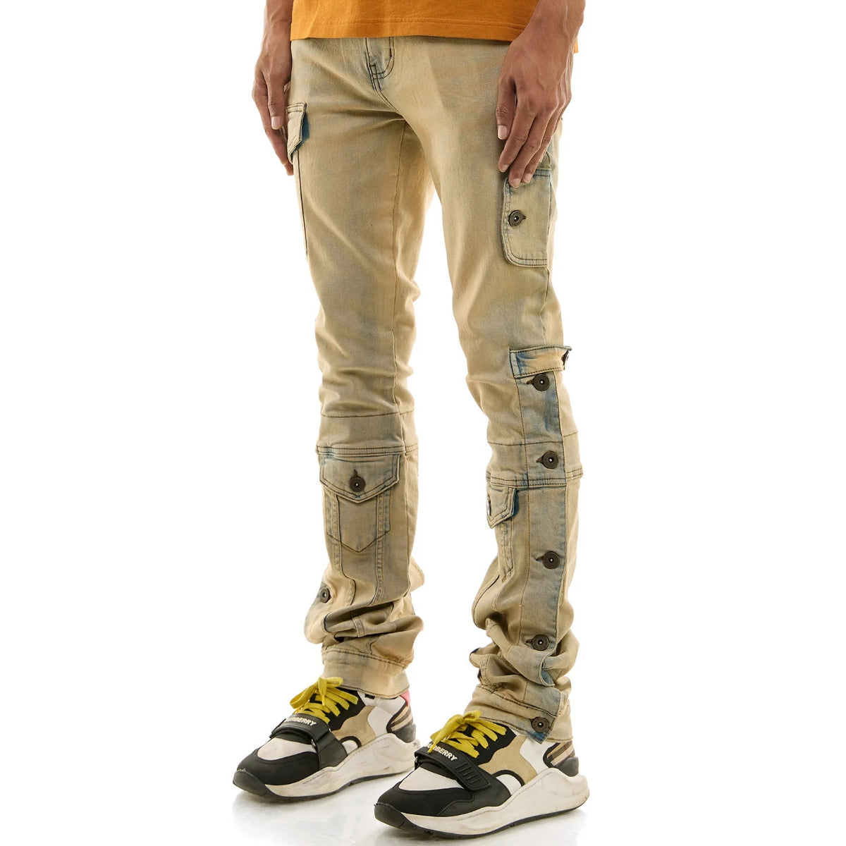 "CARGO ARCHIVE" STACKED DENIM
