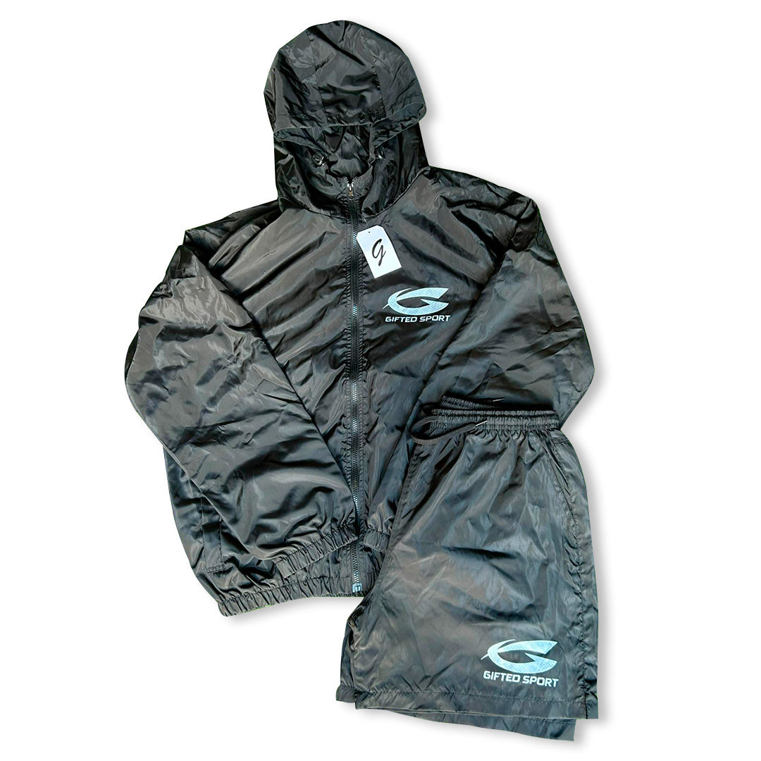 Conjunto Rompevientos Gifted Sport con Pantaloneta – Negro