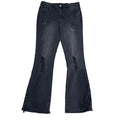 Ripped Flare Black Jeans