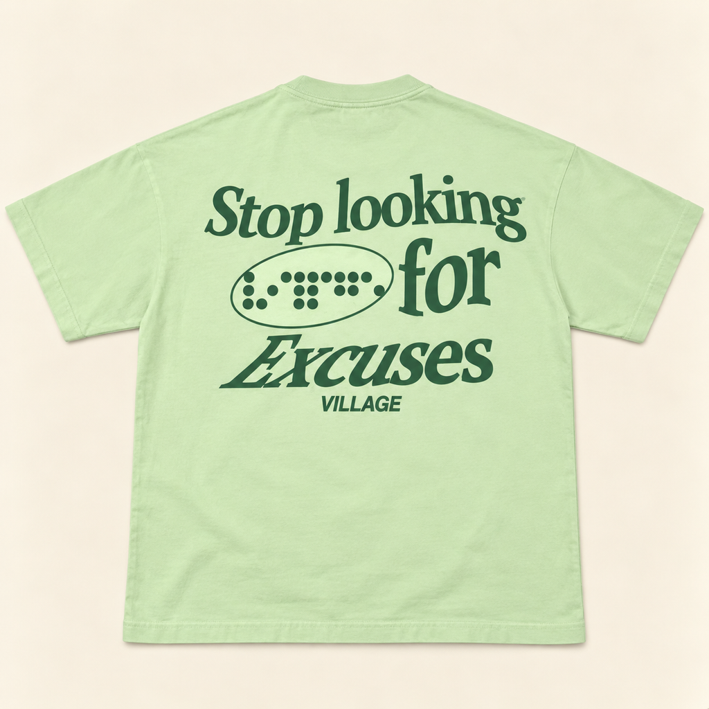 V!LLAGE BRAILLE GREEN TEE