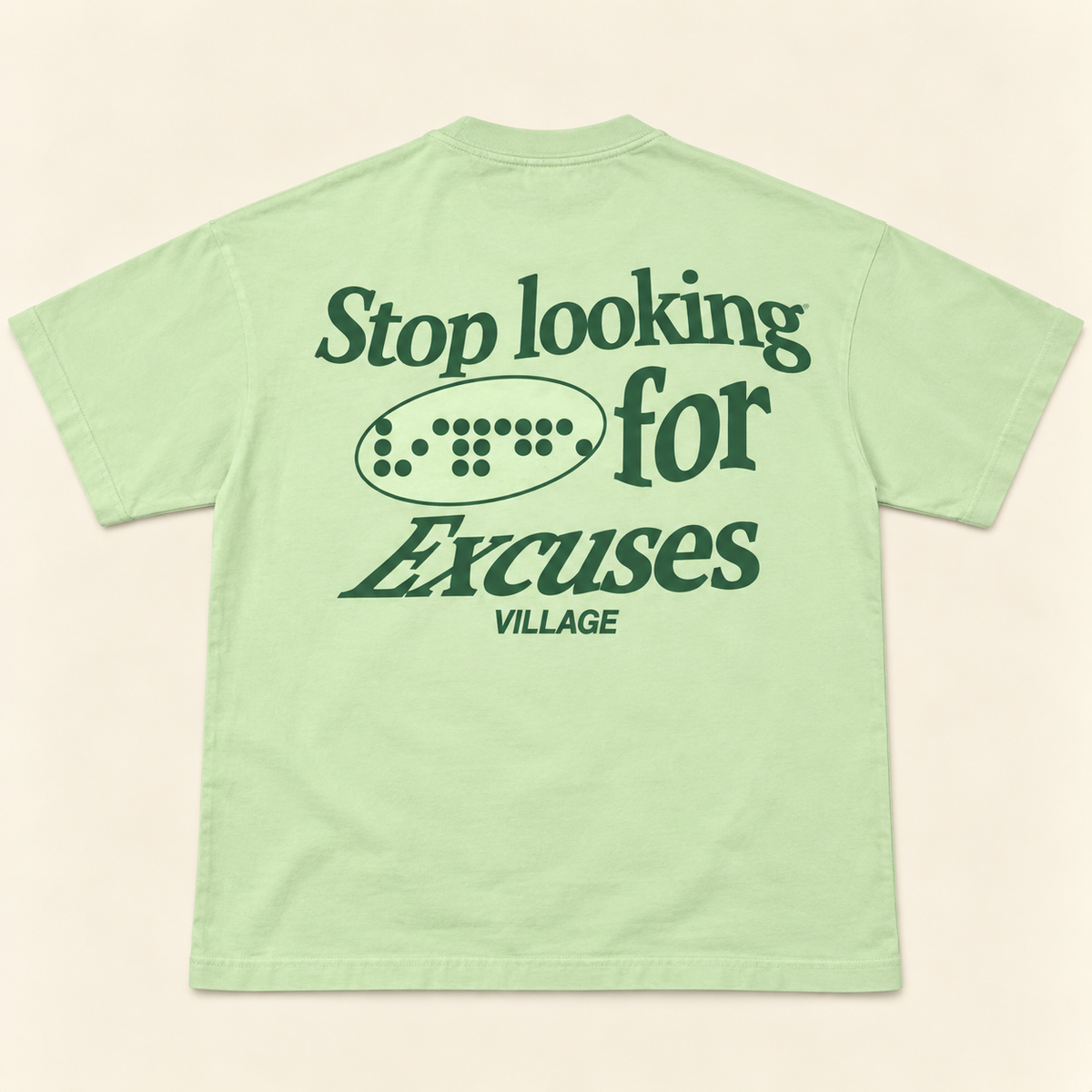 V!LLAGE BRAILLE GREEN TEE
