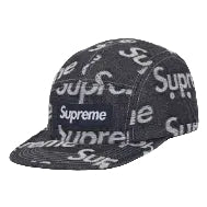 Supreme Jaquard Logos denim Camp Cap