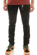 Mito Patchwork Black Jeans