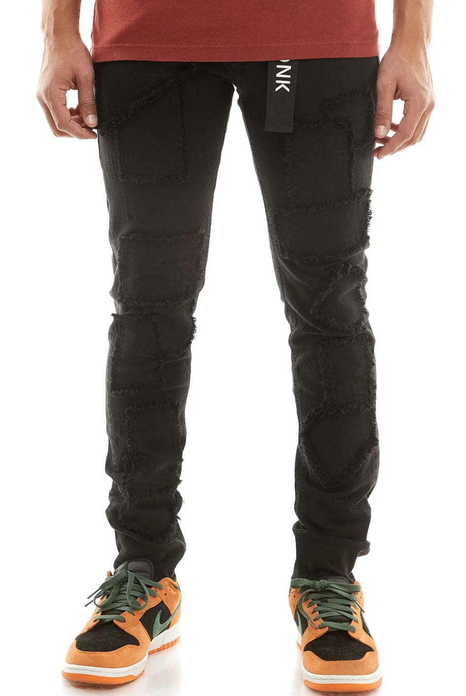 Mito Patchwork Black Jeans