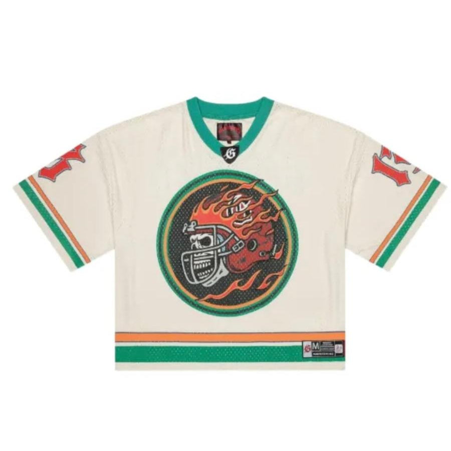 GS First Down Jersey – Cream/Emerald Edition